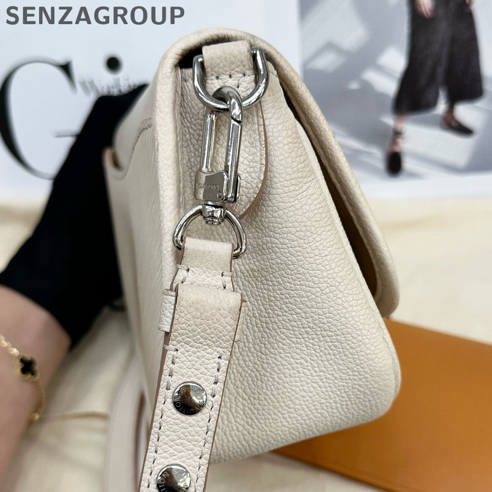 Louis Vuitton Buci Epi Leather Silver Baguette Shoulder Bag
