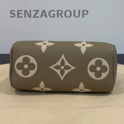 Louis Vuitton Monogram Speedy Nano Bag Grey Gold Women's Handbag