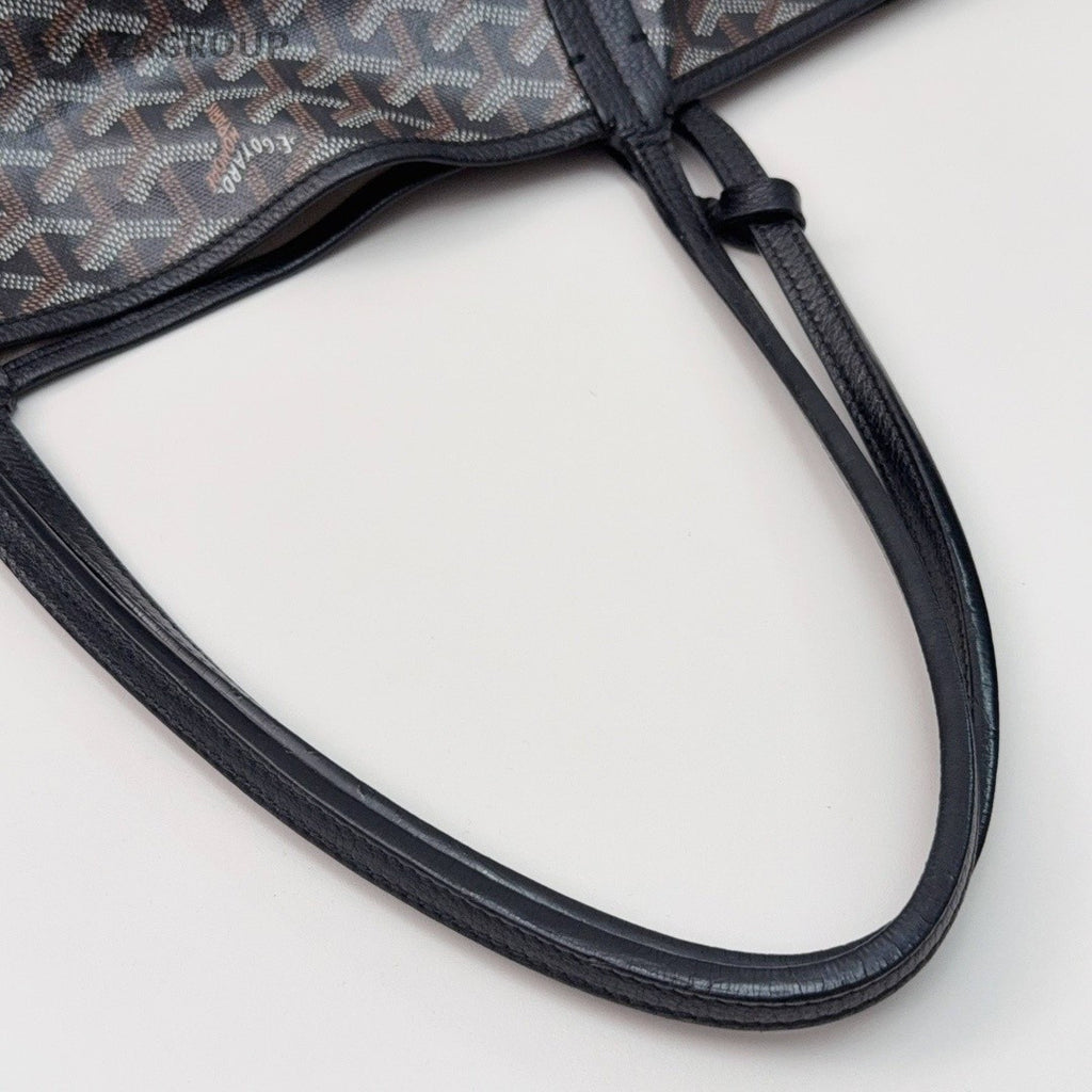GOYARD Saint Louis Monogram Canvas Tote Shoulder Bag Women Black