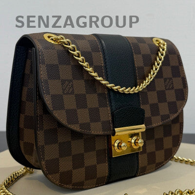 Louis Vuitton Wight Saddle Bag Brown Damier Chain Crossbody Shoulder Bag