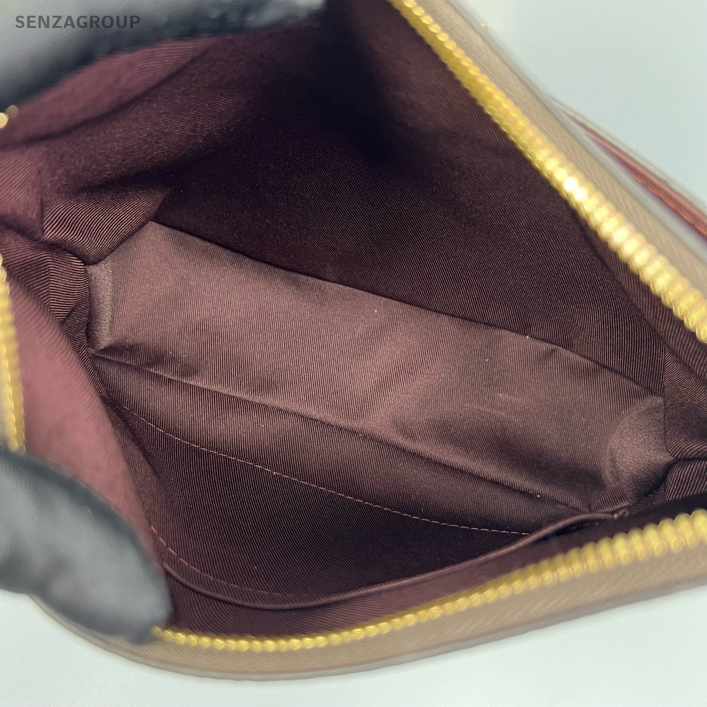 Louis Vuitton Odeon Monogram Shoulder Bag Brown Gold Women Classic