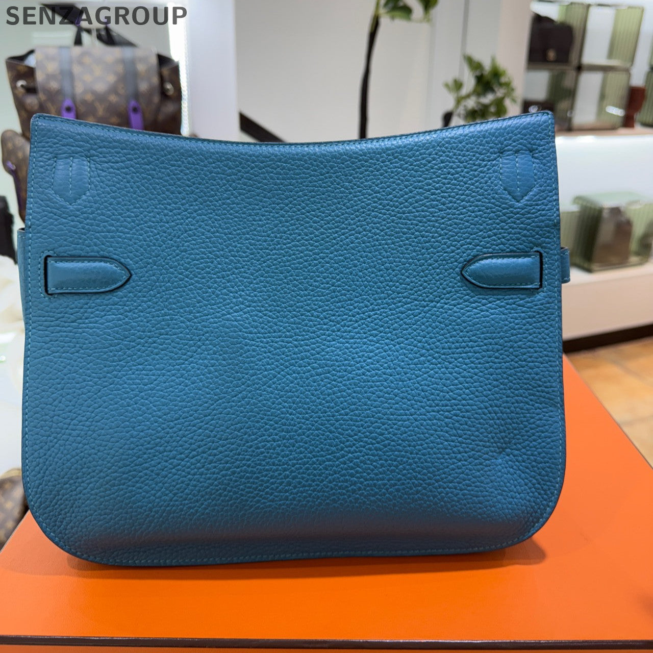 Hermès Gypsie 28 Bag Denim Blue Silver Hardware - Classic Women's Shoulder Bag