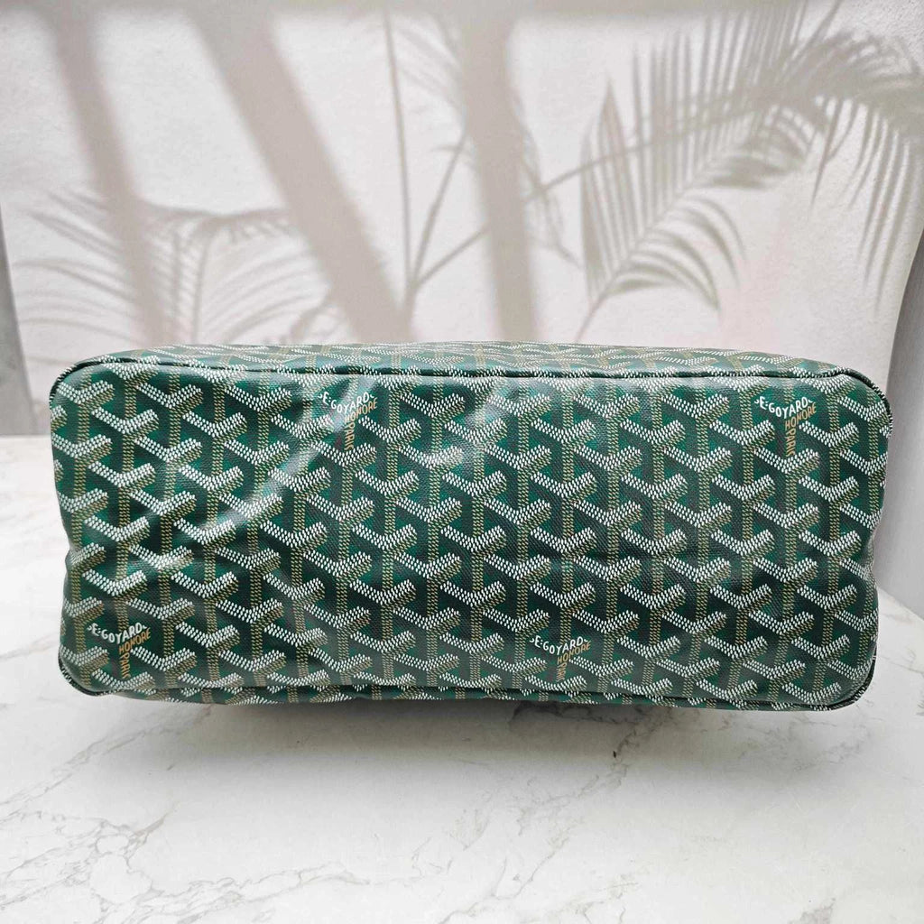 Goyard Green Monogram Canvas Hobo Tote Bag For Women