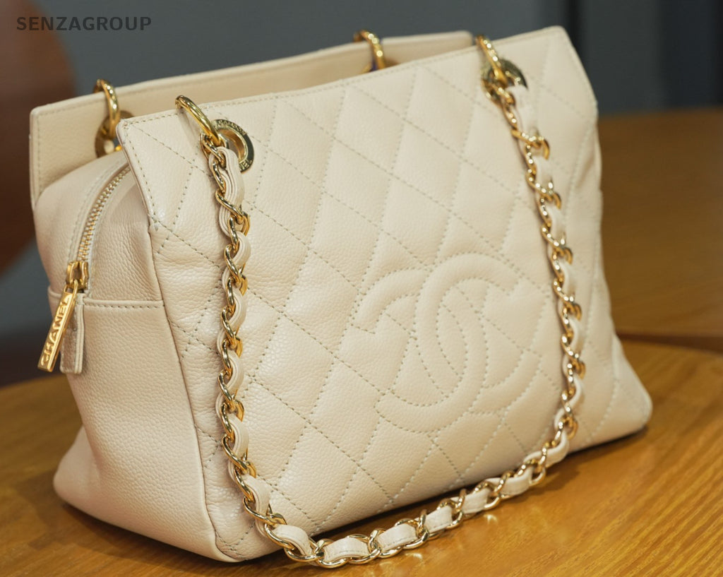 CHANEL Petite timeless Light pink Quilted Caviar Shoulder Handbag