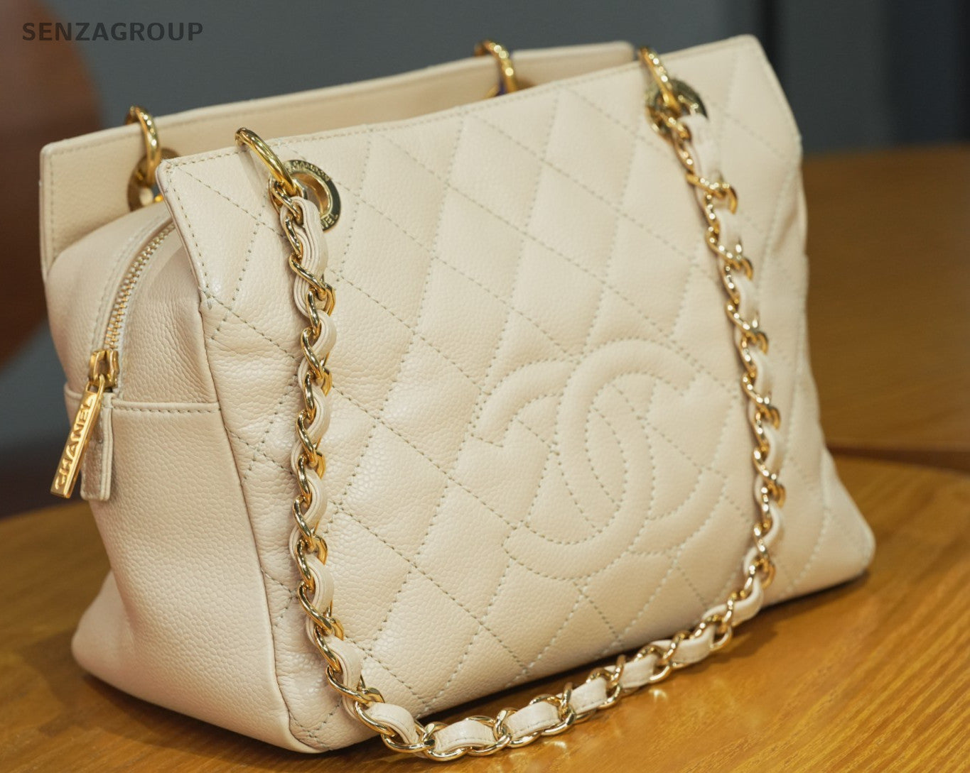 CHANEL Petite timeless Light pink Quilted Caviar Shoulder Handbag