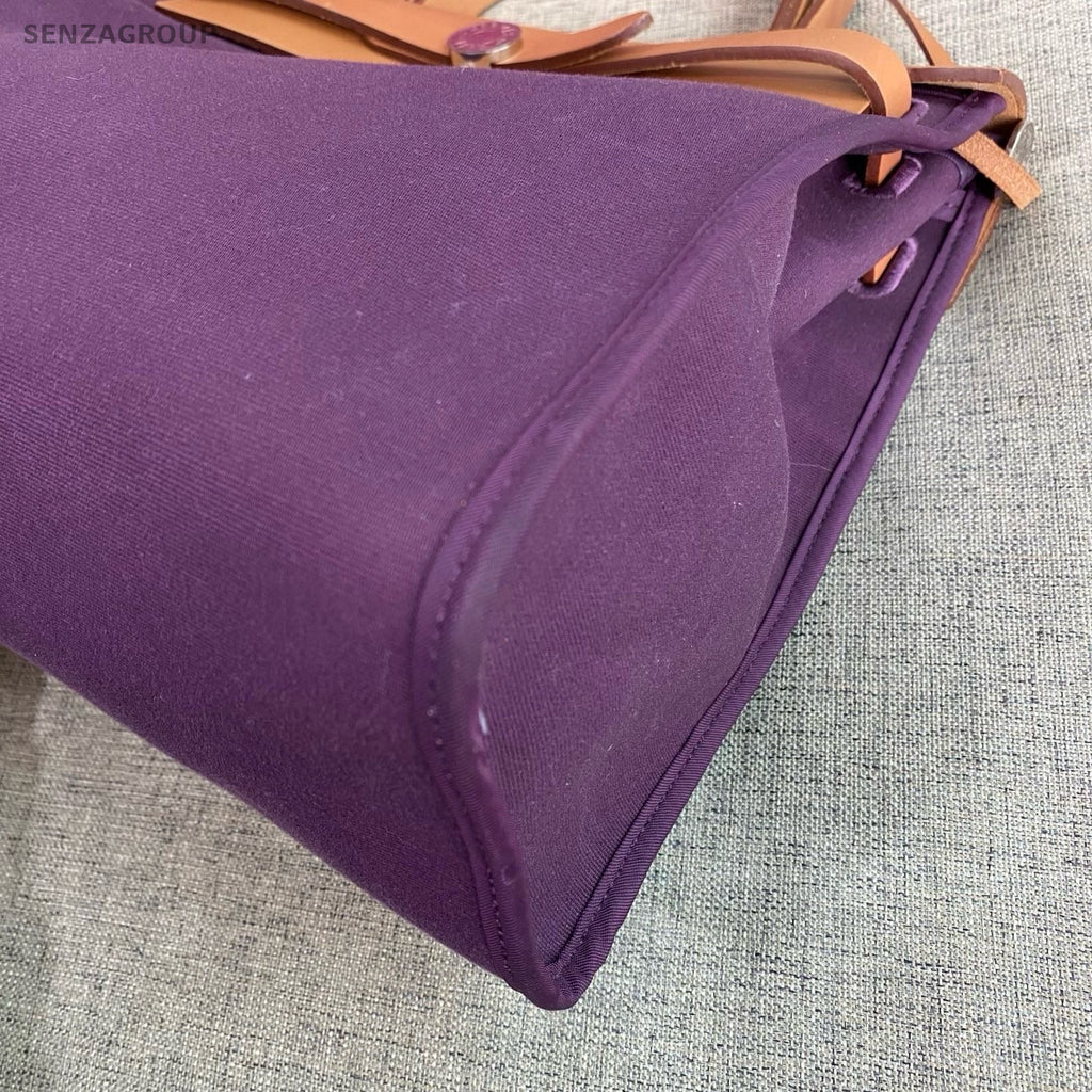 Hermes Herbag31 Top Handle Bag Crossbody Purple Silver Women Classic