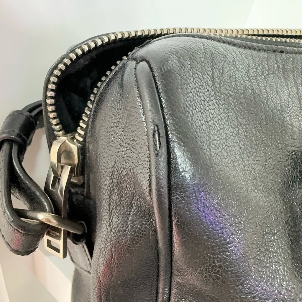 Saint Laurent Black Star Rivet Boston Soft Leather Bag For Women