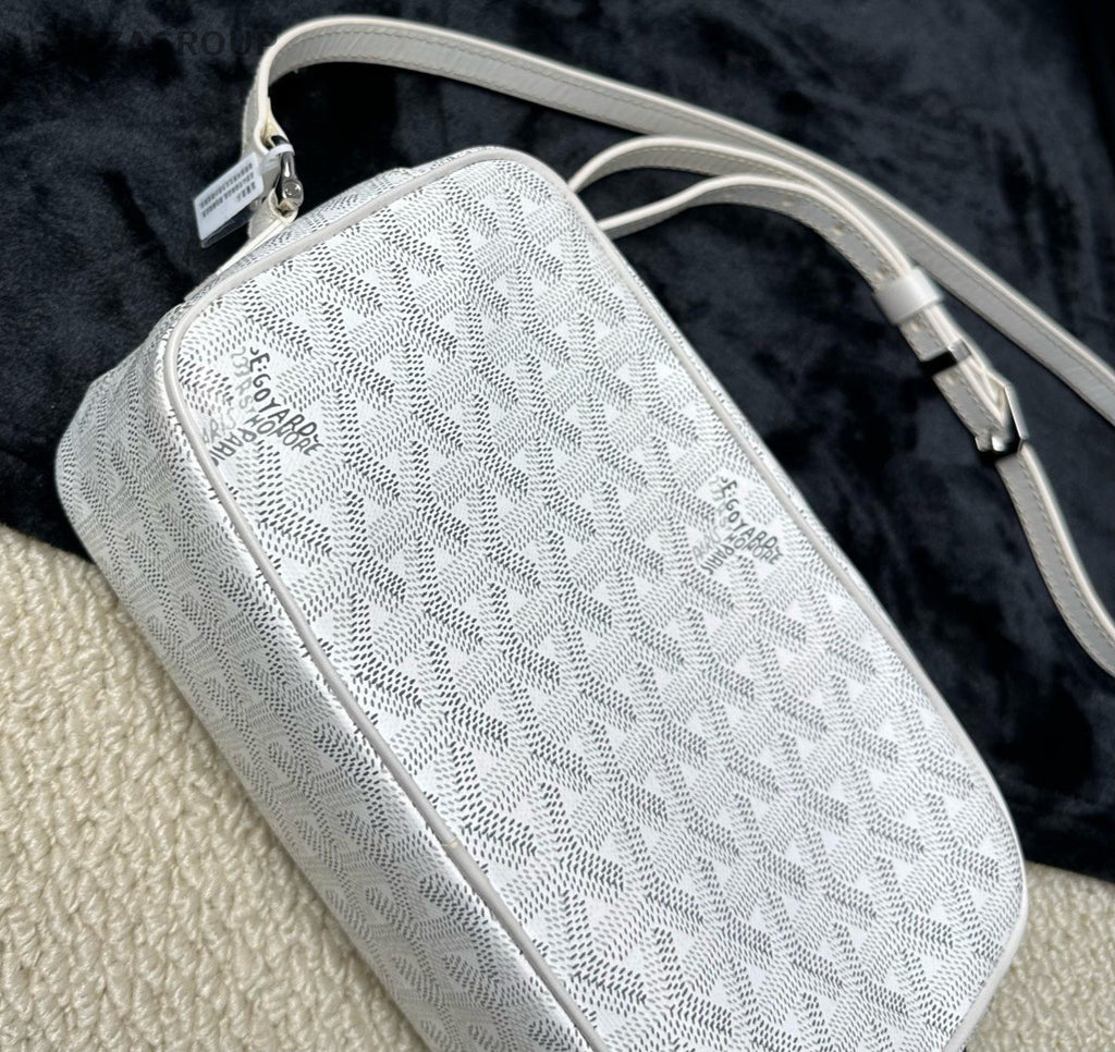 Goyard Monogram Canvas Camera bag Soulder Crossbody Bag Women White.