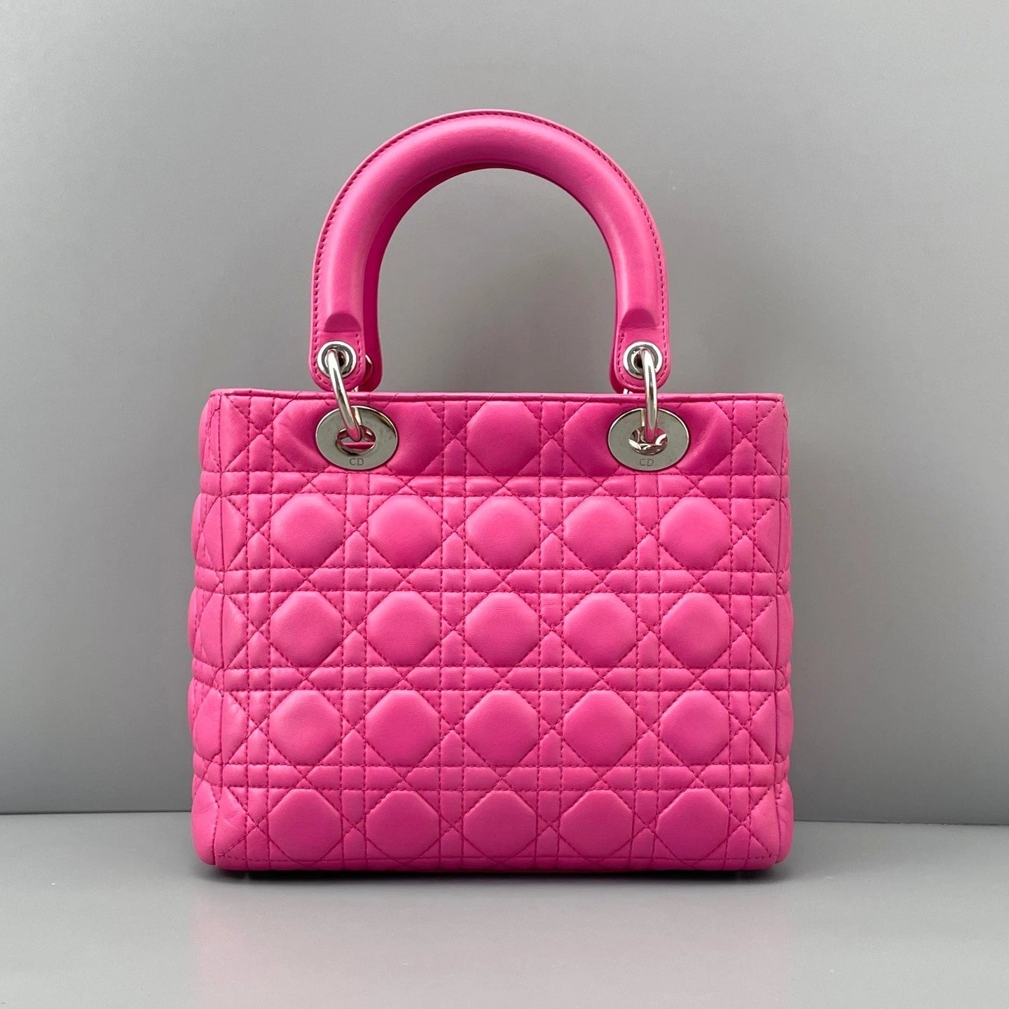 Dior Lady Dior Pink Crossbody Top Handle Excellent