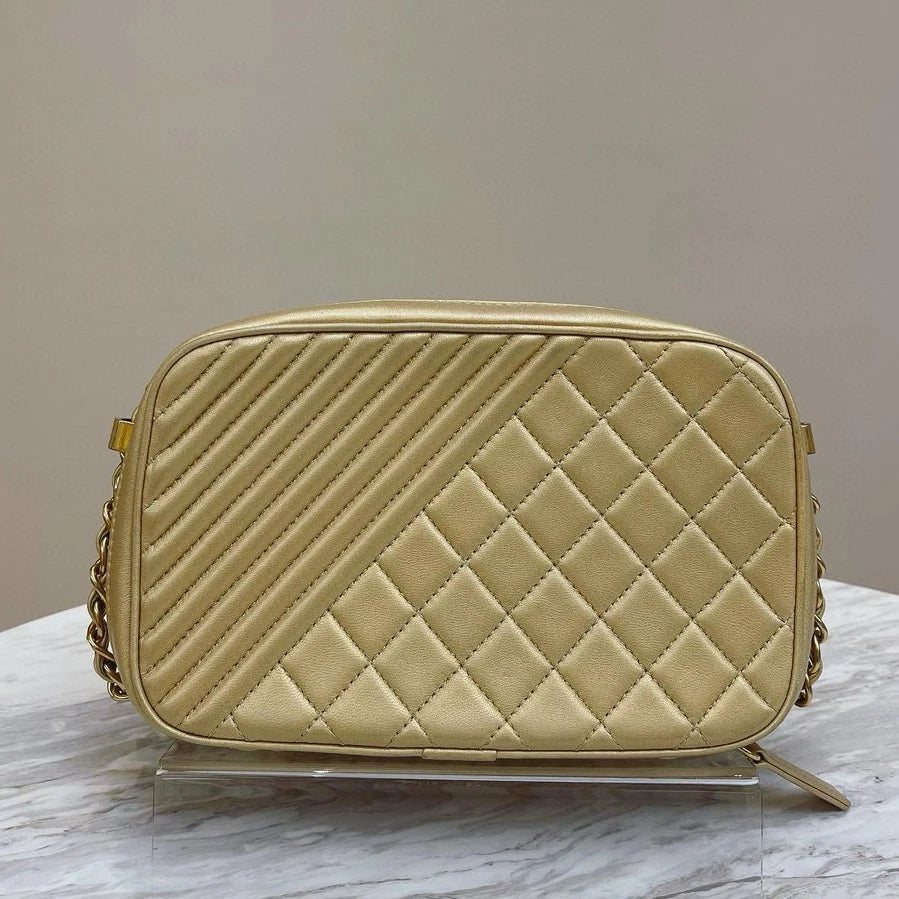 Chanel Classic Camera Bag Gold Chain Shoulder Crossbody Bag for Women