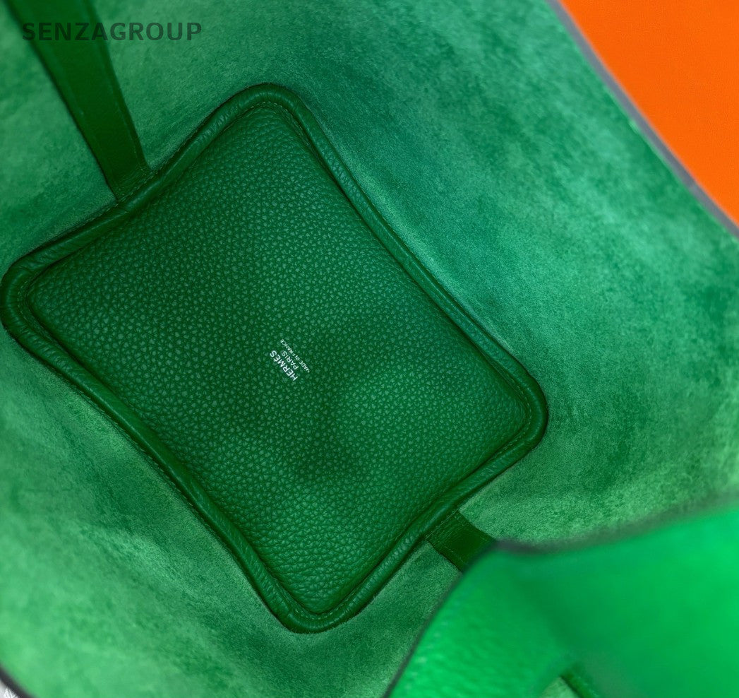 Hermes Picotin18 So Green Top Handle Bag Used Women Classic