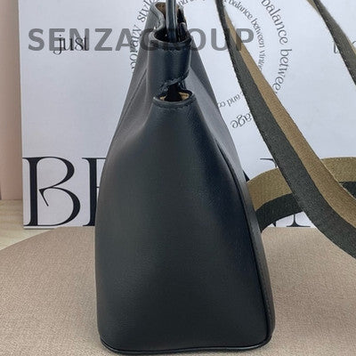 Fendi Black Leather Bucket Bag with Gold Hardware - Women's Fashion