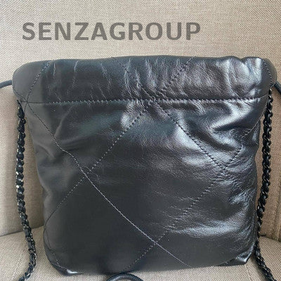 Chanel 22 Bag Mini 24P So Black Chain Shoulder Bag Classic Women's