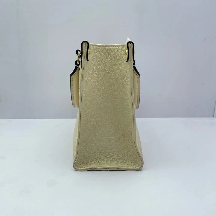 Louis Vuitton OnTheGo Small Ivory Tote Bag For Women