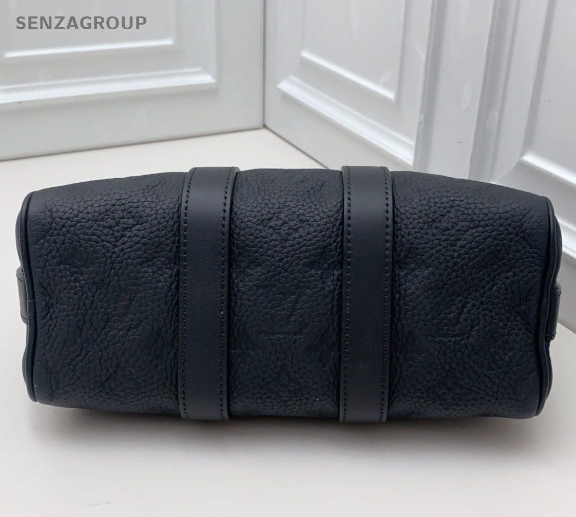 Louis Vuitton Keepall25 Monogram Top Handle Bag Crossbody Black Unisex Adults