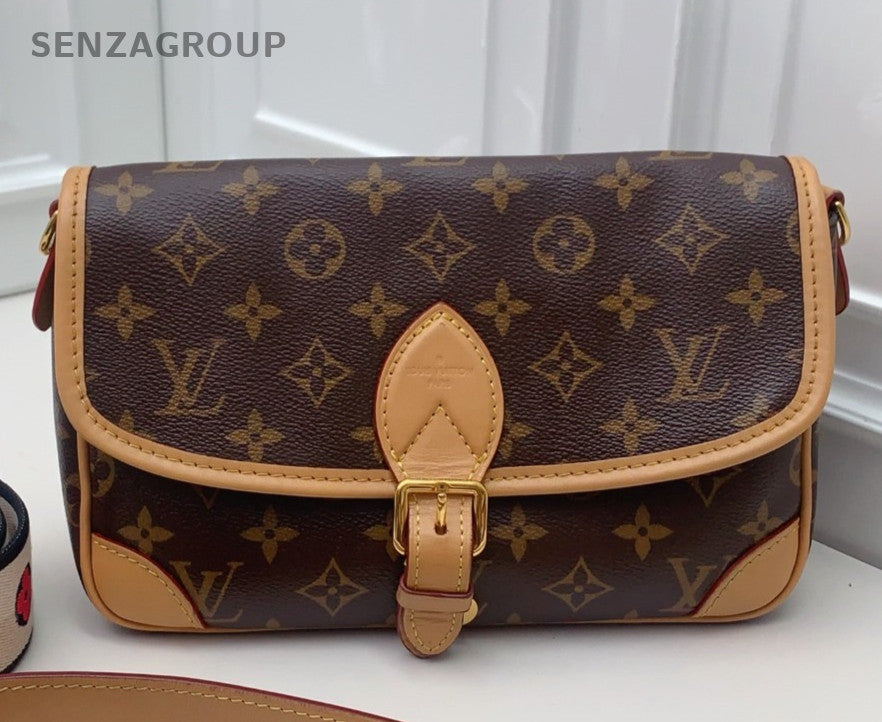 Louis Vuitton Diane Monogram 2Way Shoulder Bag Crossbody Brown Gold Women