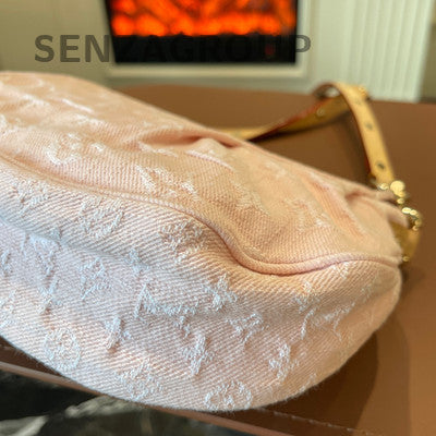 Louis Vuitton Denim Sunset Shoulder Bag Pink Gold Women's Fashion