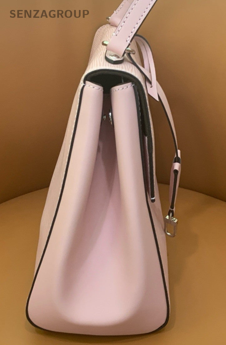 Louis Vuitton Epi Leather Cluny BB Top Handle Bag Pink Silver Women Designer