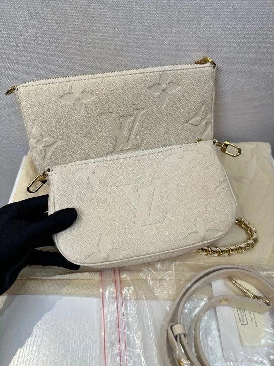 Louis Vuitton Multipochette White Crossbody Handbag Women