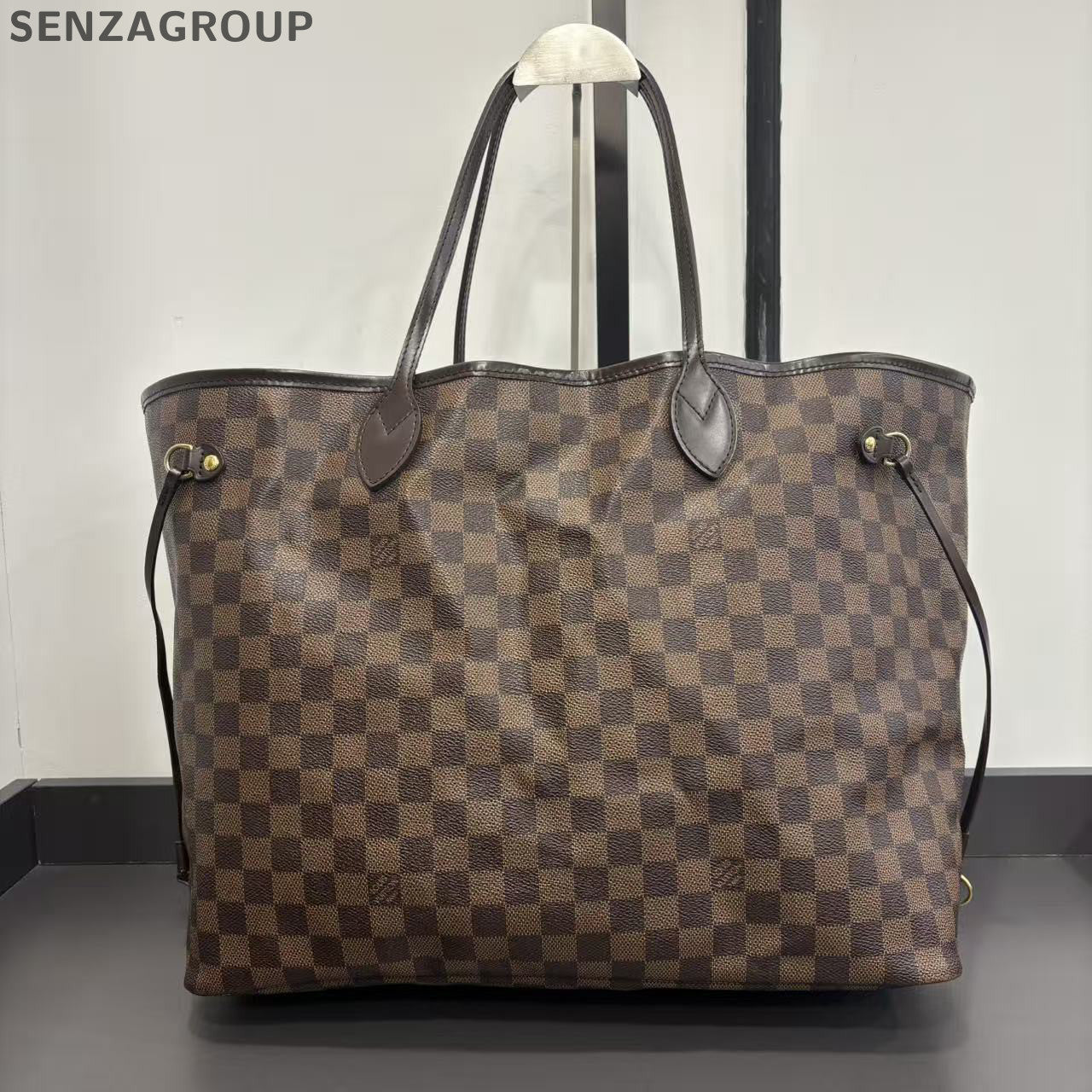 Louis Vuitton Neverfull MM Damier Ebene Tote Bag Classic Women's