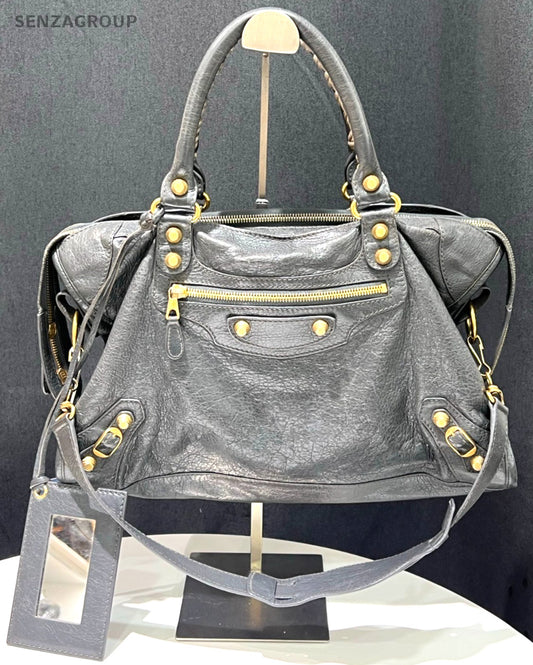 Balenciaga Locomotive bag MM Top Handle 2way Shoulder bag Women Gray