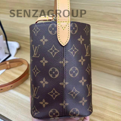 Louis Vuitton All In BB Bucket Bag Brown Gold Women Classic Handbag