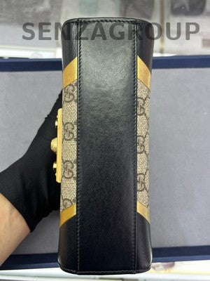 Gucci Padlock Small Black Beige Gold Chain Shoulder Bag Women's Fashion
