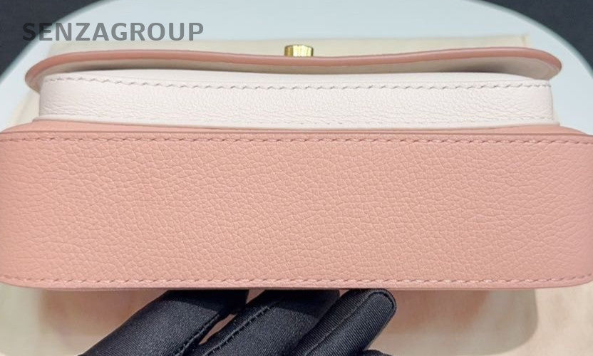 Louis Vuitton Lockme Tender Chain Shoulder Bag Crossbody  Pink White Women