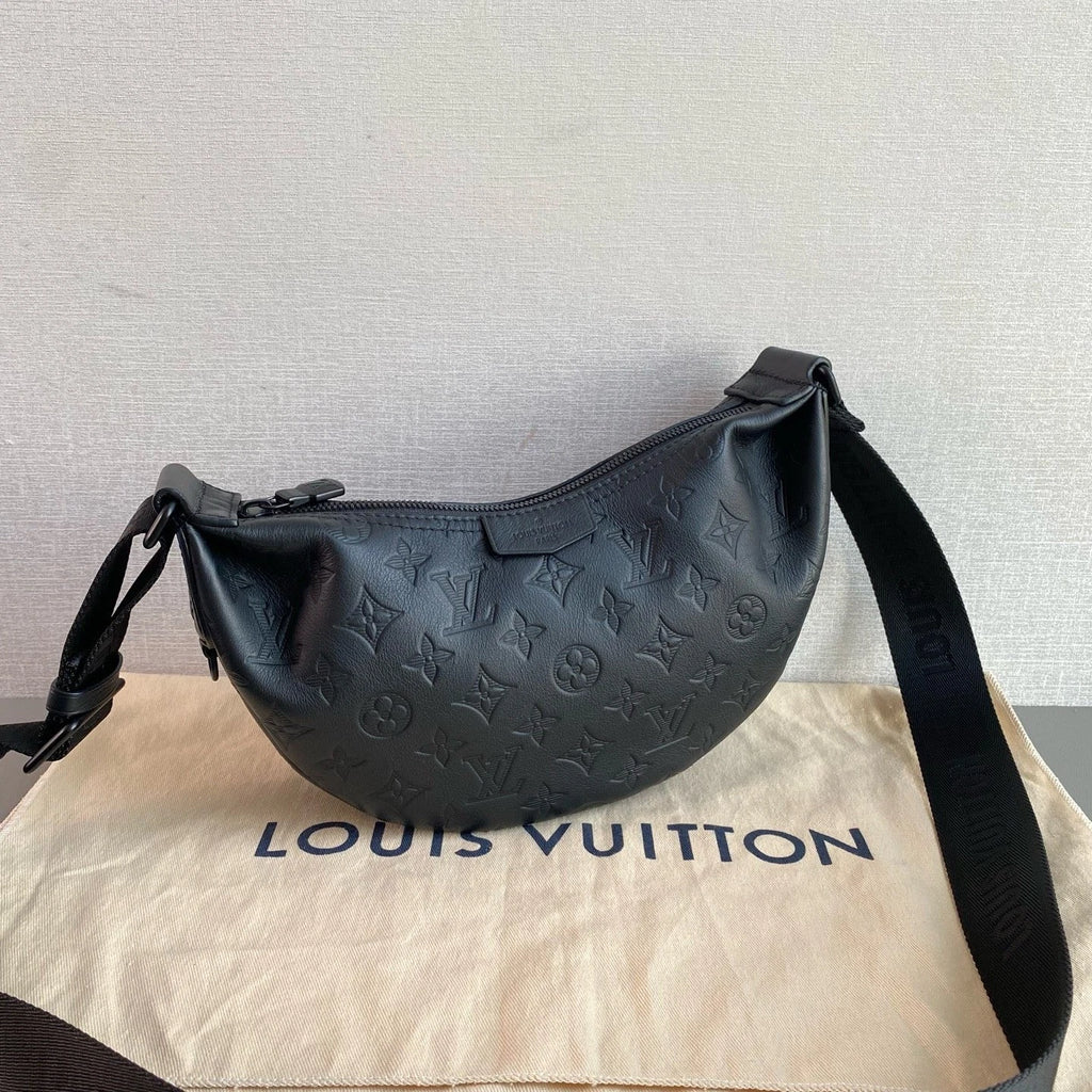 Louis Vuitton Hammock Bag Monogram Black Calfskin Crossbody