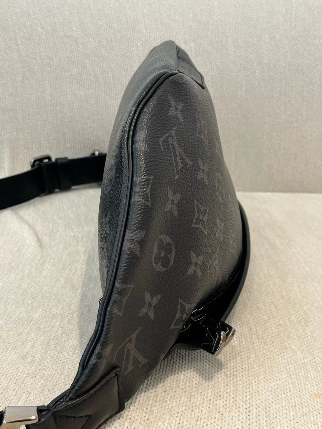 Louis Vuitton Bumbag Monogram Black Silver Crossbody Belt Bag Excellent