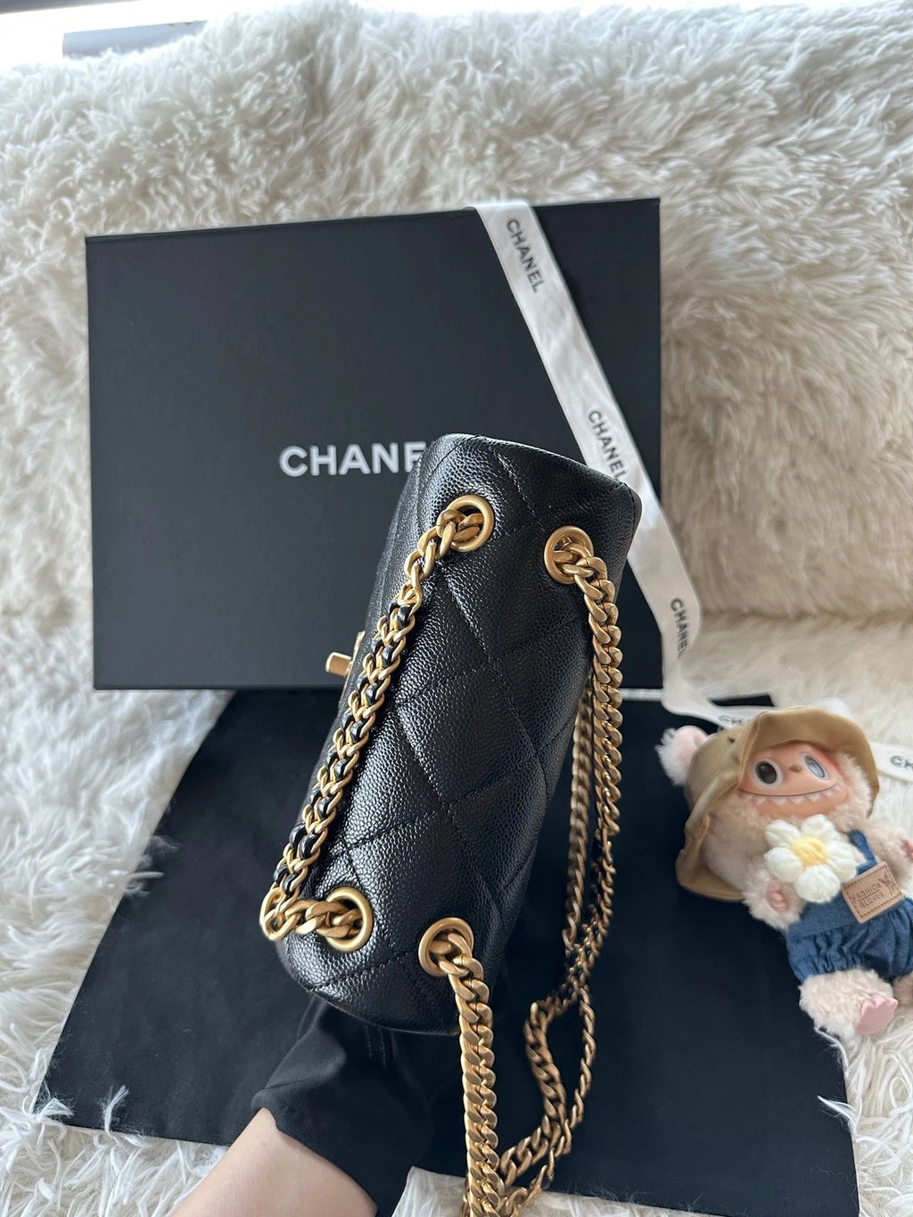 NEW CHANEL Lambskin Chain Backpack For Women