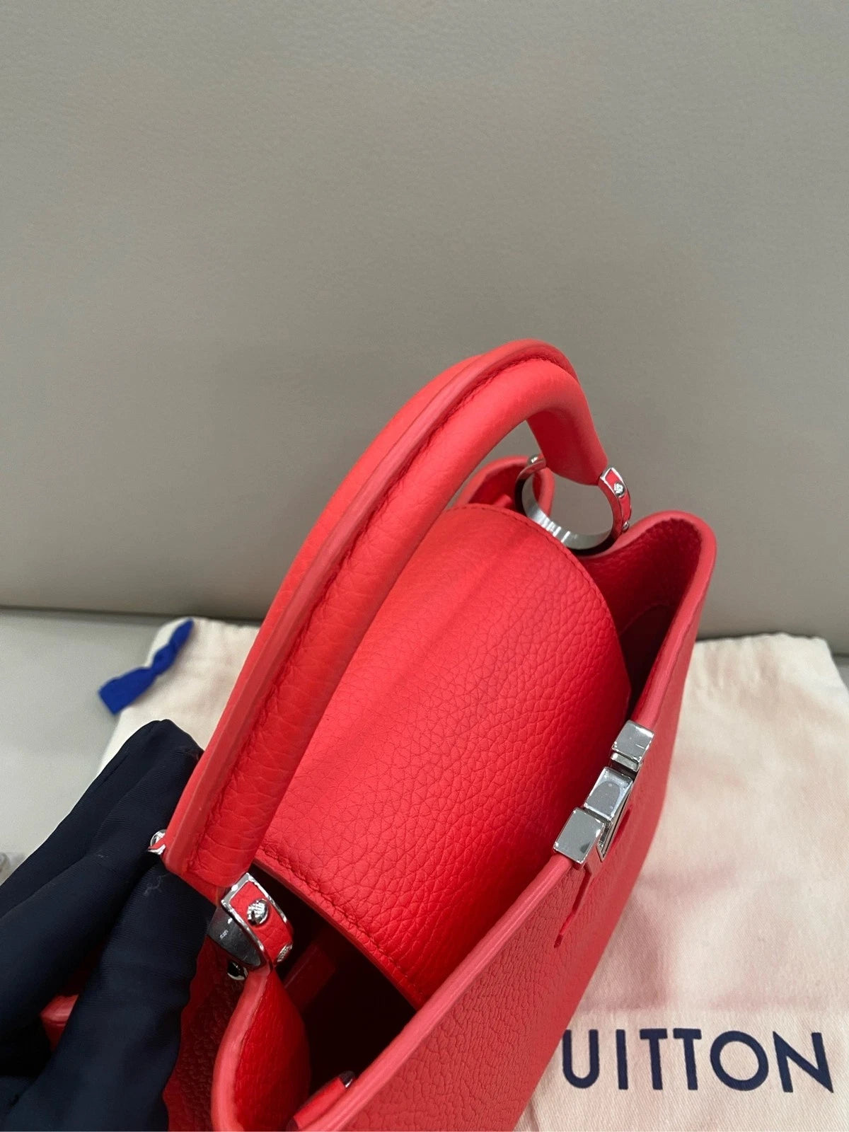 Louis Vuitton Capucines BB Red Leather Shoulder Bag For Women