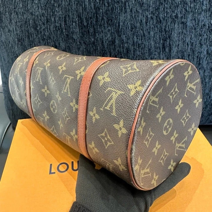 Louis Vuitton Papillon Monogram Barrel Bag Shoulder Bag Brown Gold Women D