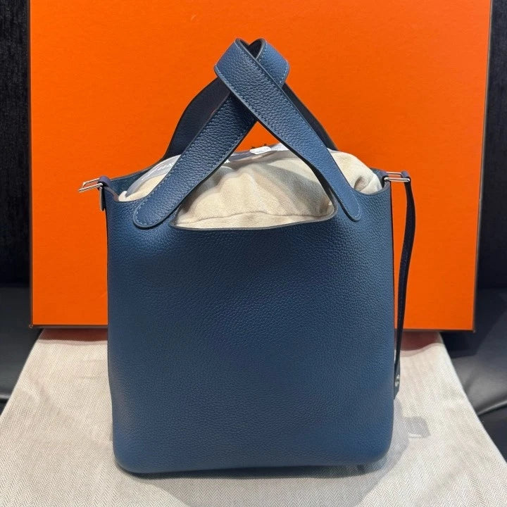 Hermès Picotin Lock 18 Bucket Top Handle Bag Blue Women Fashion D