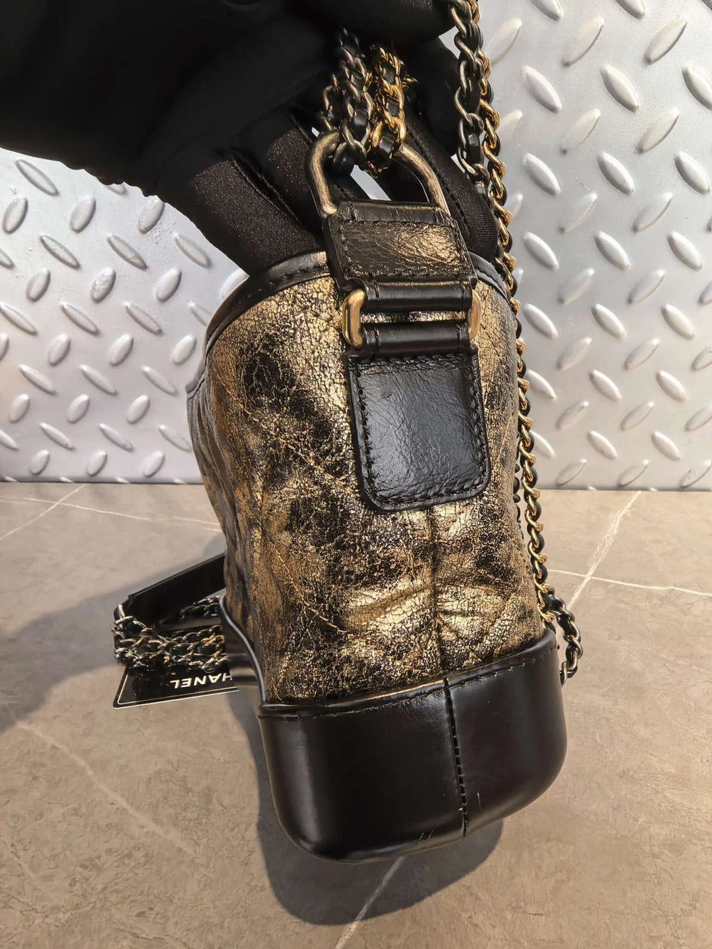CHANEL Limited Gold Vintage Small Leather Crossbody Bag For Women
