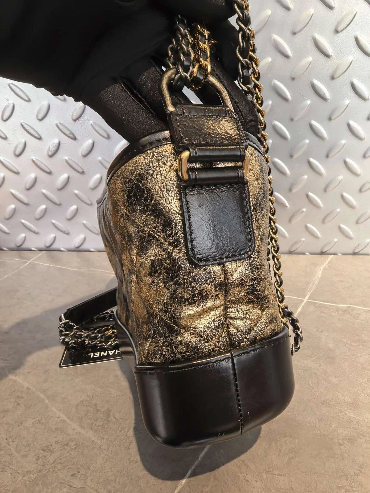 CHANEL Limited Gold Vintage Small Leather Crossbody Bag For Women
