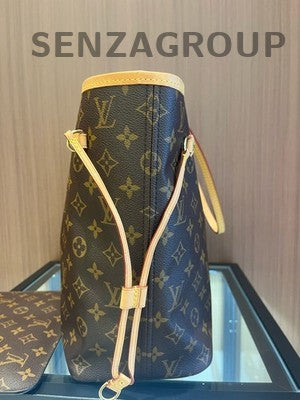 Louis Vuitton Neverfull MM Tote Bag Brown Gold Hardware Classic Women's