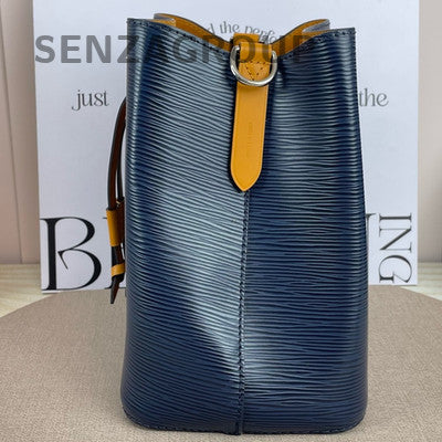 Louis Vuitton NeoNoe BB Blue Epi Leather Bucket Bag Silver Hardware