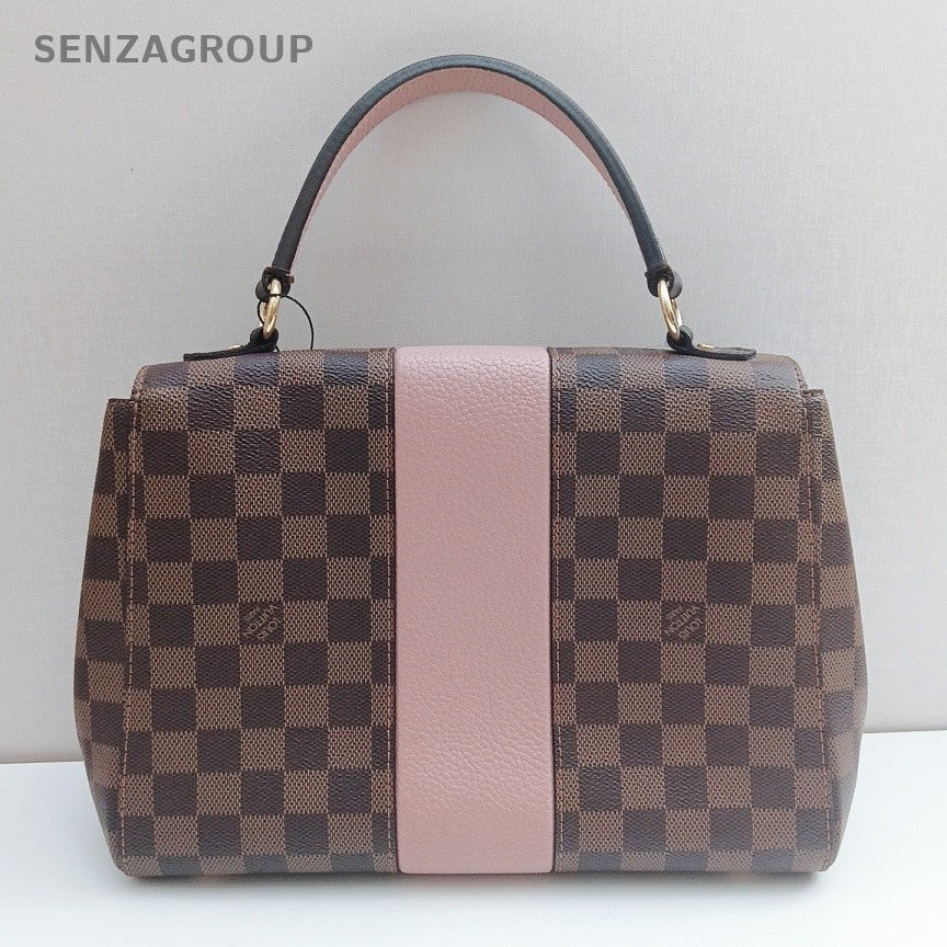 Louis Vuitton Cluny MM Top Handle Bag Brown Pink Gold Women Classic