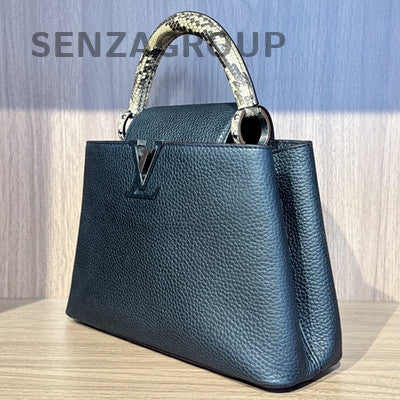 Louis Vuitton Capucines Black Silver Handbag Classic Women's Tote