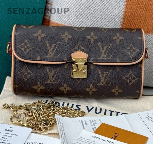 Louis Vuitton Camille Chain Monogram Shoulder Bag Crossbody Brown Gold Women