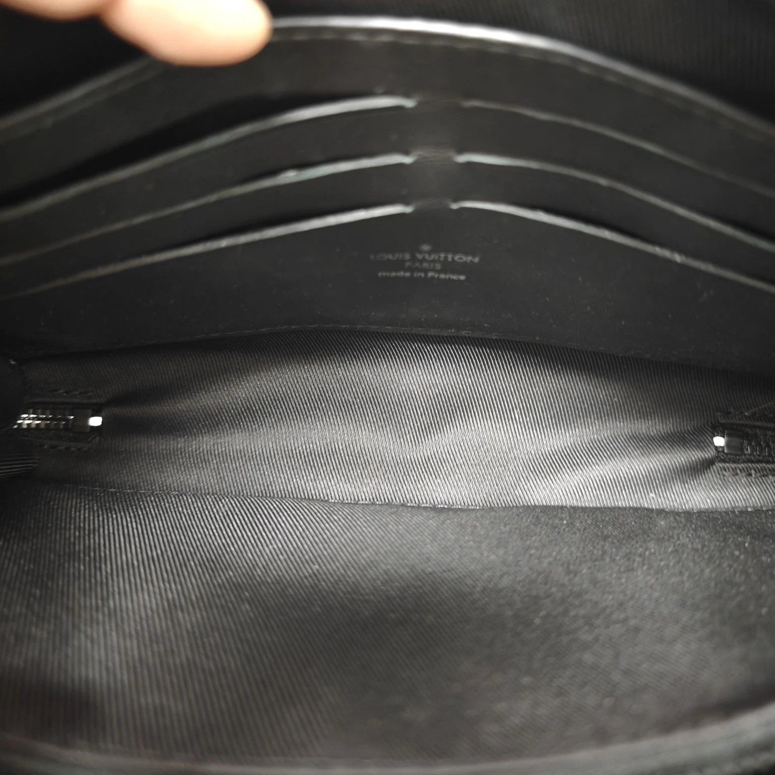 Authentic Louis Vuitton Printed Leather Black Soft Trunk Bag For Women