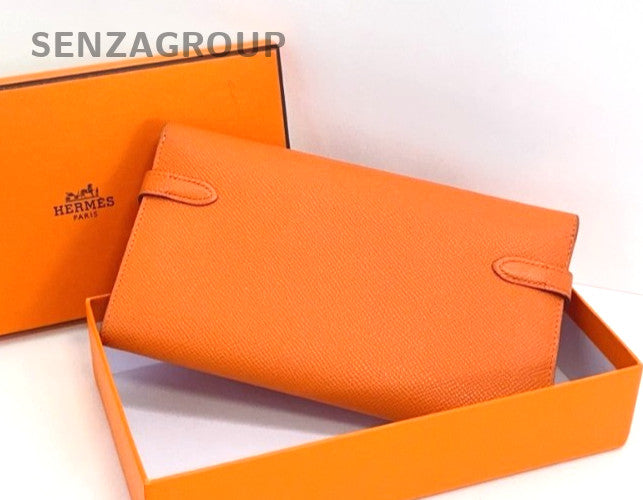 Hermes Kelly Wallet epsom Leather Orange