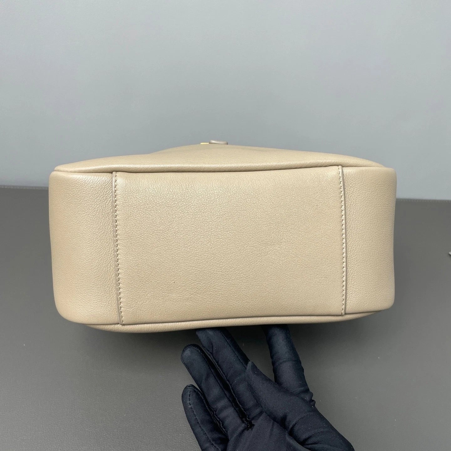 YSL Small Elephant Grey Hobo Underarm Shoulder Bag For Women
