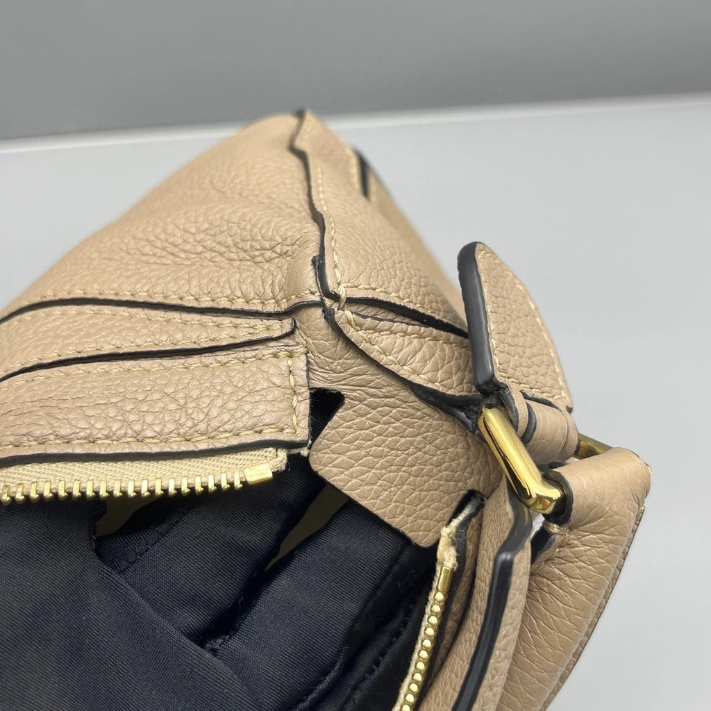 Loewe Mini Geometric Leather Crossbody Bag For Women Beige
