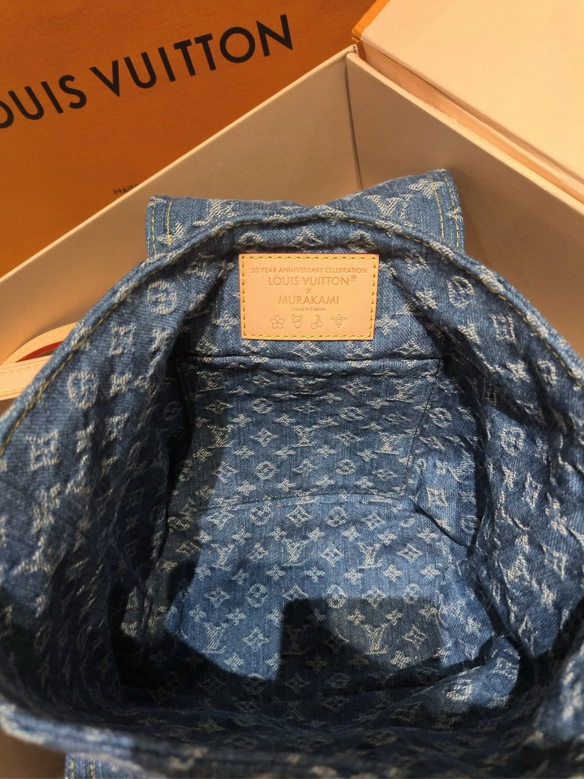New Louis Vuitton Venice Cherry Denim Backpack For Women