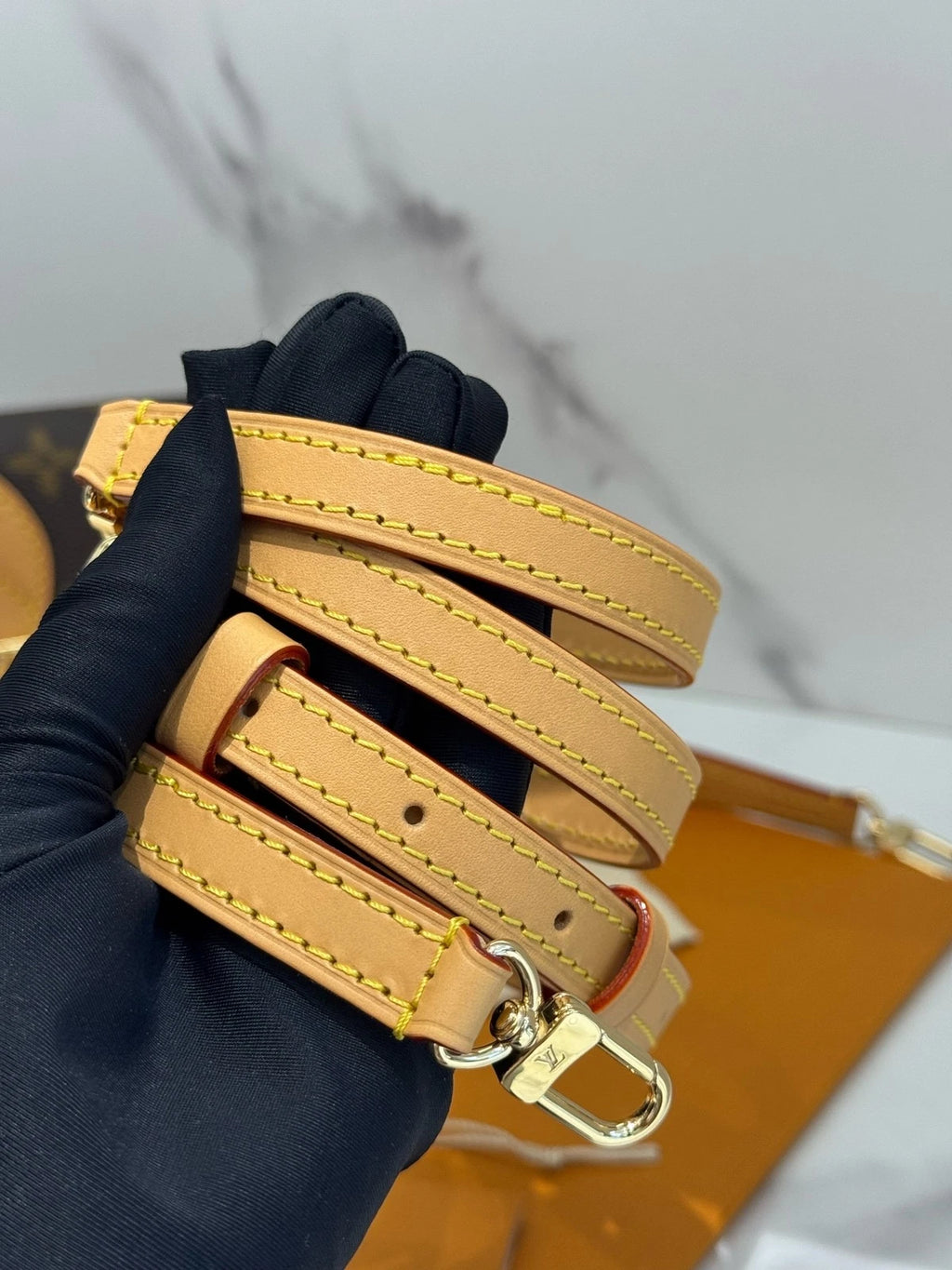 Louis Vuitton Canvas Monogram Nano Baguette Crossbody Women