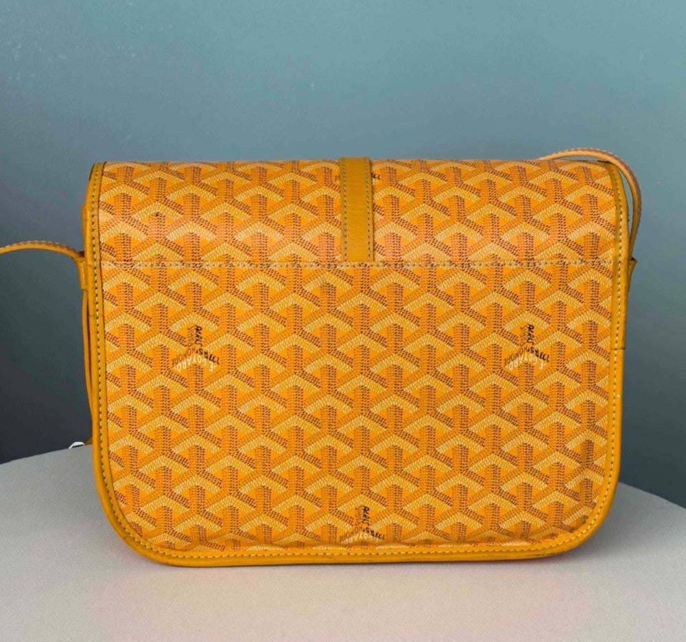 Goyard Belvedere Messenger GM Crossbody Yellow Used Women Classic Fashion
