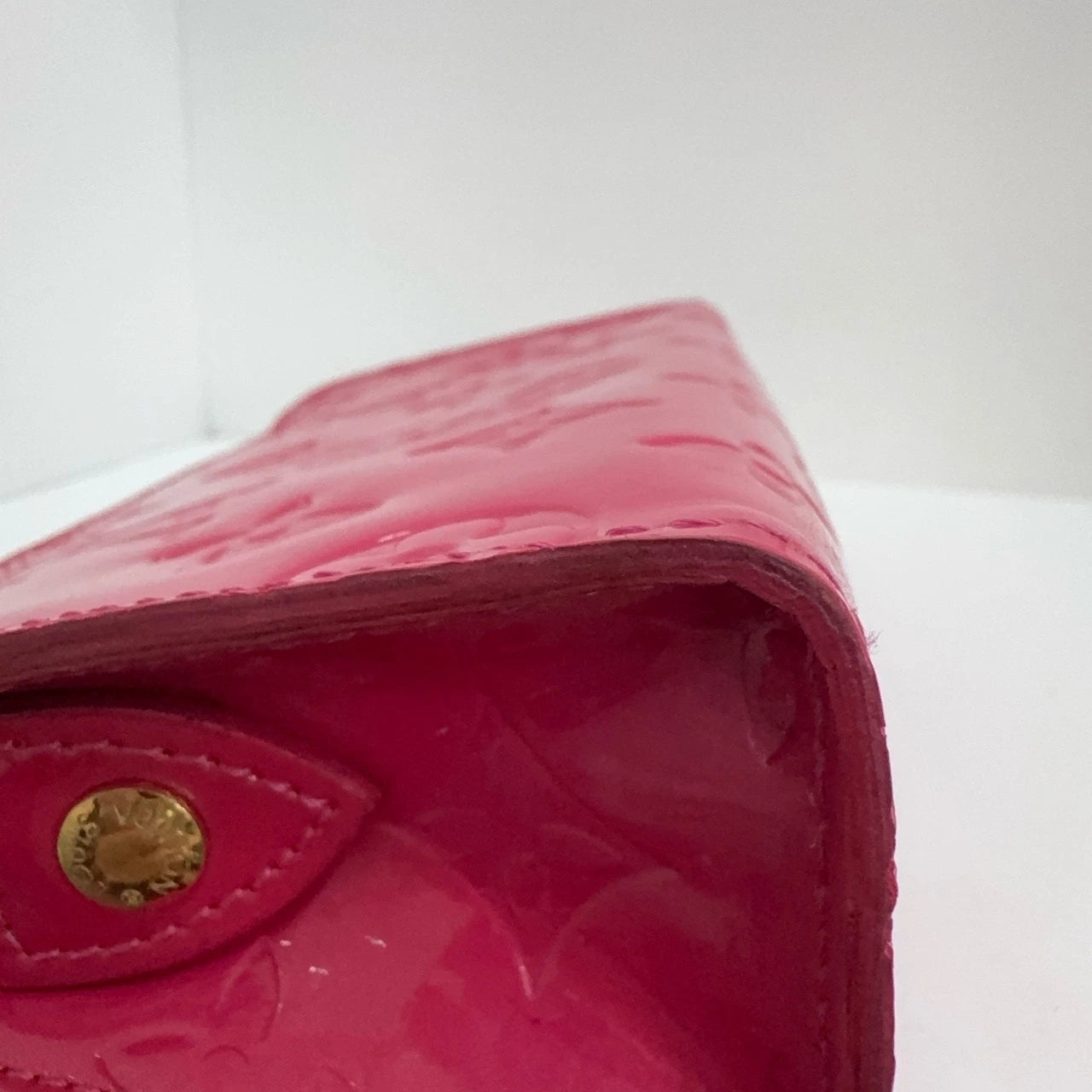 Louis Vuitton Pink Patent Leather Mini Clutch Box Bag For Women