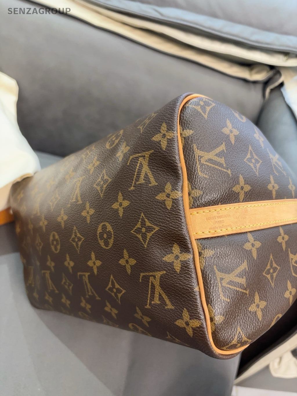 Louis Vuitton Speedy30 Monogram 2way Shoulder Handbag Brown Canves Women